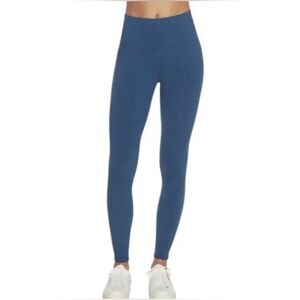 Skechers Womens GoWalk Athletic Blue Ankle Length Leggings Size Lg - Like New